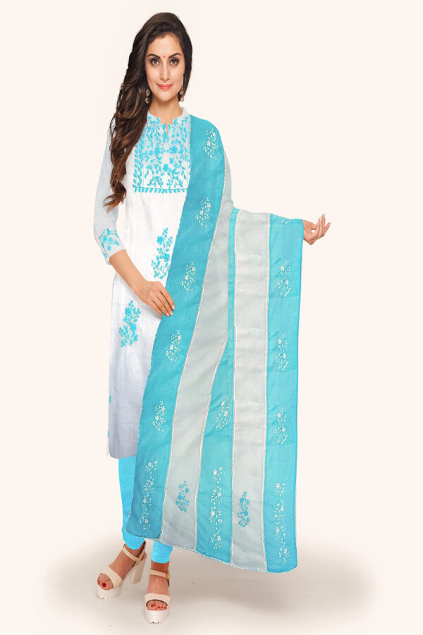 Hand-Embroidered Dupatta Ensemble